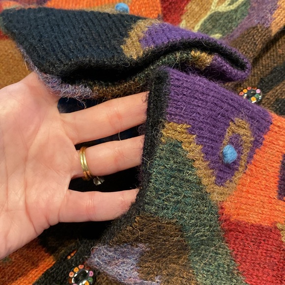 Factoria Perez Alpaca Wool Sweater No Size Tag-Possibly Medium? See Measurements - Picture 8 of 14